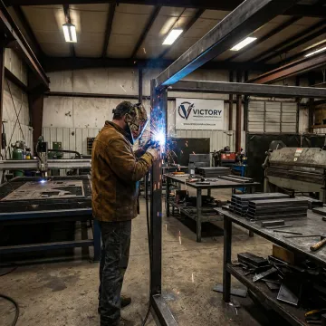 Industrial metal fabrication shop