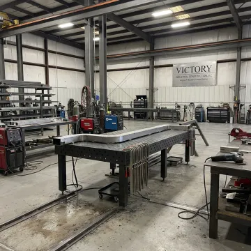Custom fabricated steel bar grating