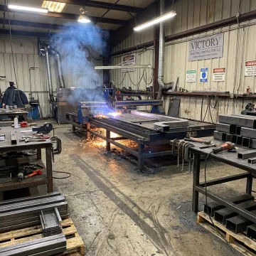 CNC plasma cutting custom steel parts