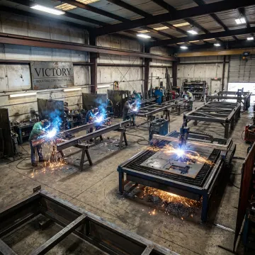 Industrial metal fabrication and welding shop