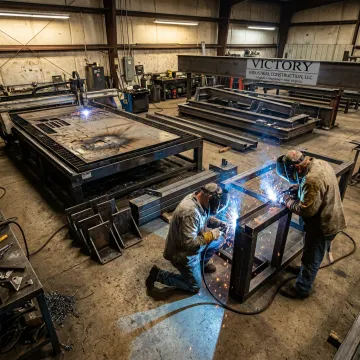 Industrial mechanical fabrication shop