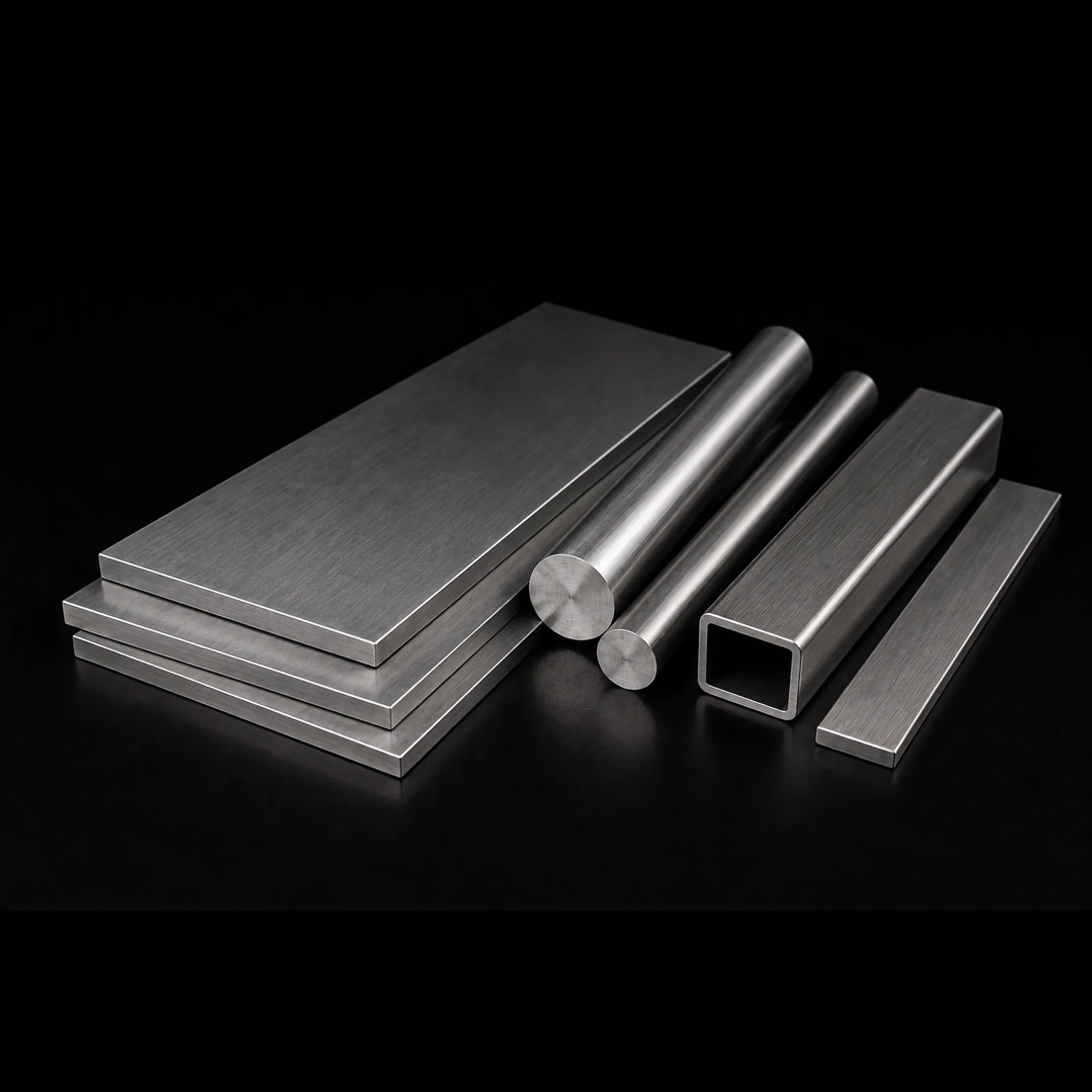 Fabricator measuring stainless steel part during custom metal fabrication