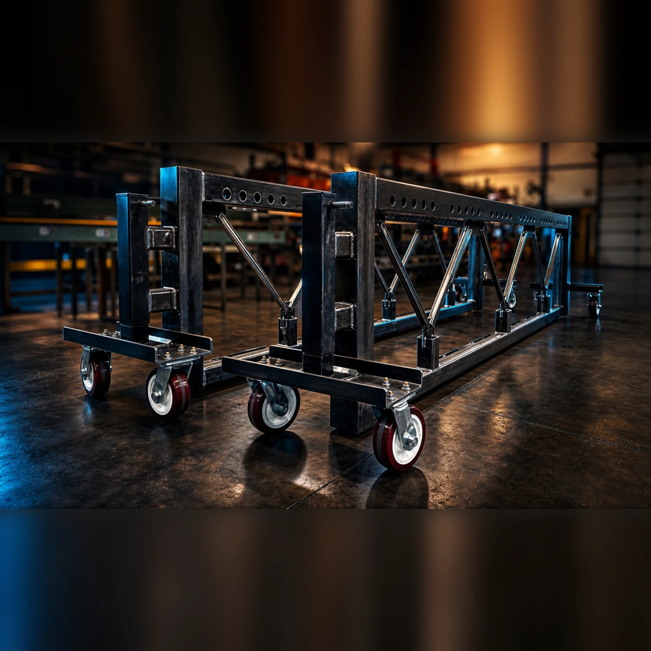 Fabricators welding heavy steel components