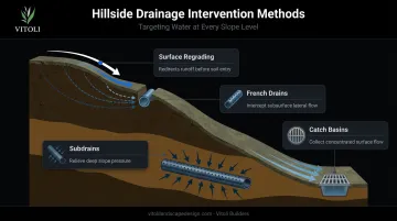 Four drainage improvement methods for hillside slope stabilization process flow