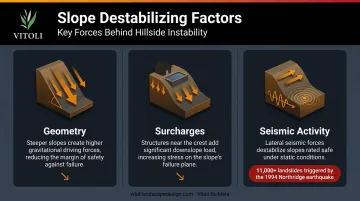 Three slope instability factors geometry surcharge loads and seismic forces explained
