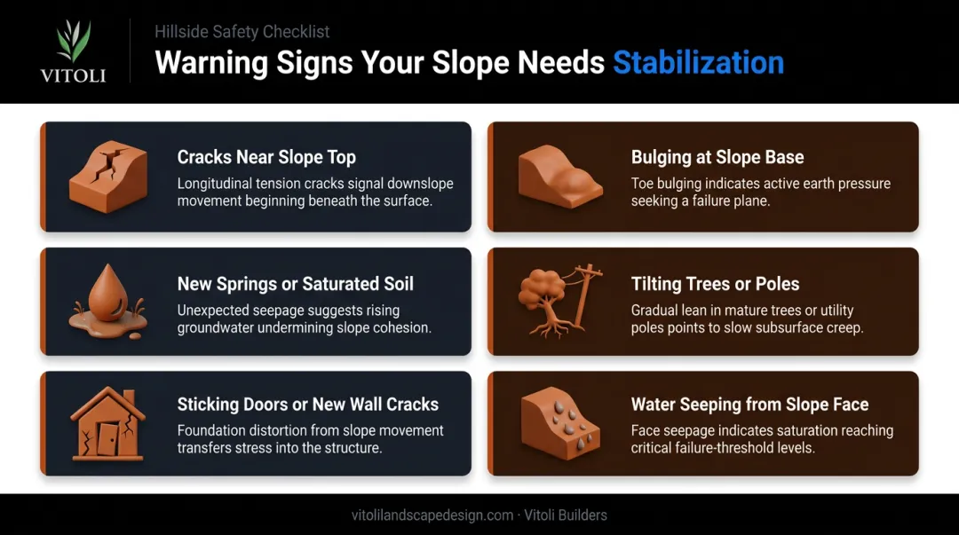 Six warning signs of slope failure homeowners should watch for