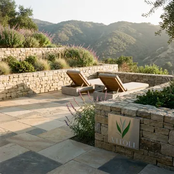 Luxury patio construction in Los Angeles hillside home