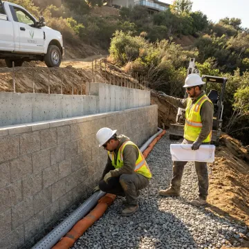 Permanent slope stabilization on hillside property