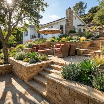 Custom patio and hardscape outdoor living area