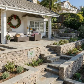 Professional hillside terrace construction