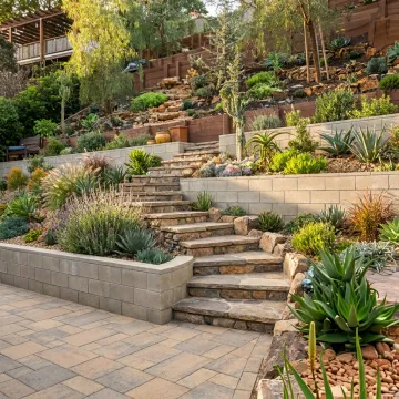 Paving stone patio installation in Los Angeles