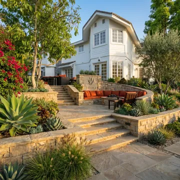 Luxury residential hardscape patio in the Triangle, NC