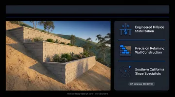 Vitoli Builders completed hillside retaining wall project on Southern California slope
