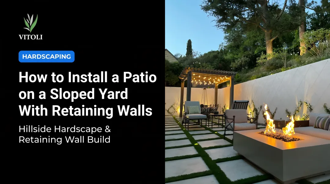 How to Install a Patio on a Sloped Yard With Retaining Walls