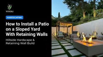 How to Install a Patio on a Sloped Yard With Retaining Walls