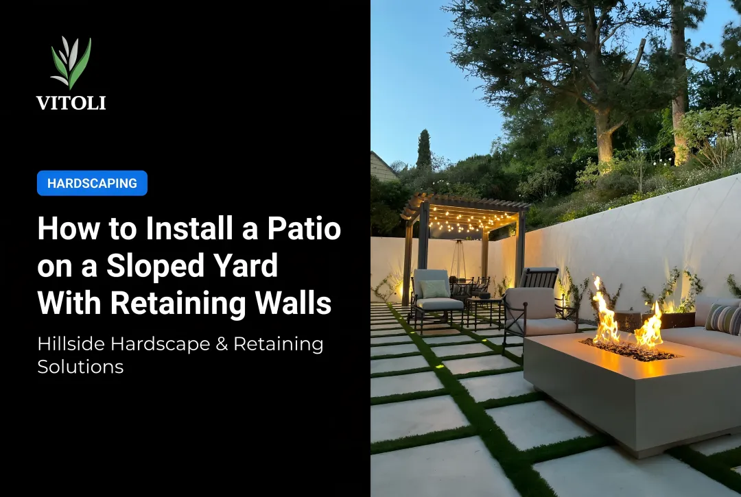 How to Install a Patio on a Sloped Yard With Retaining Walls