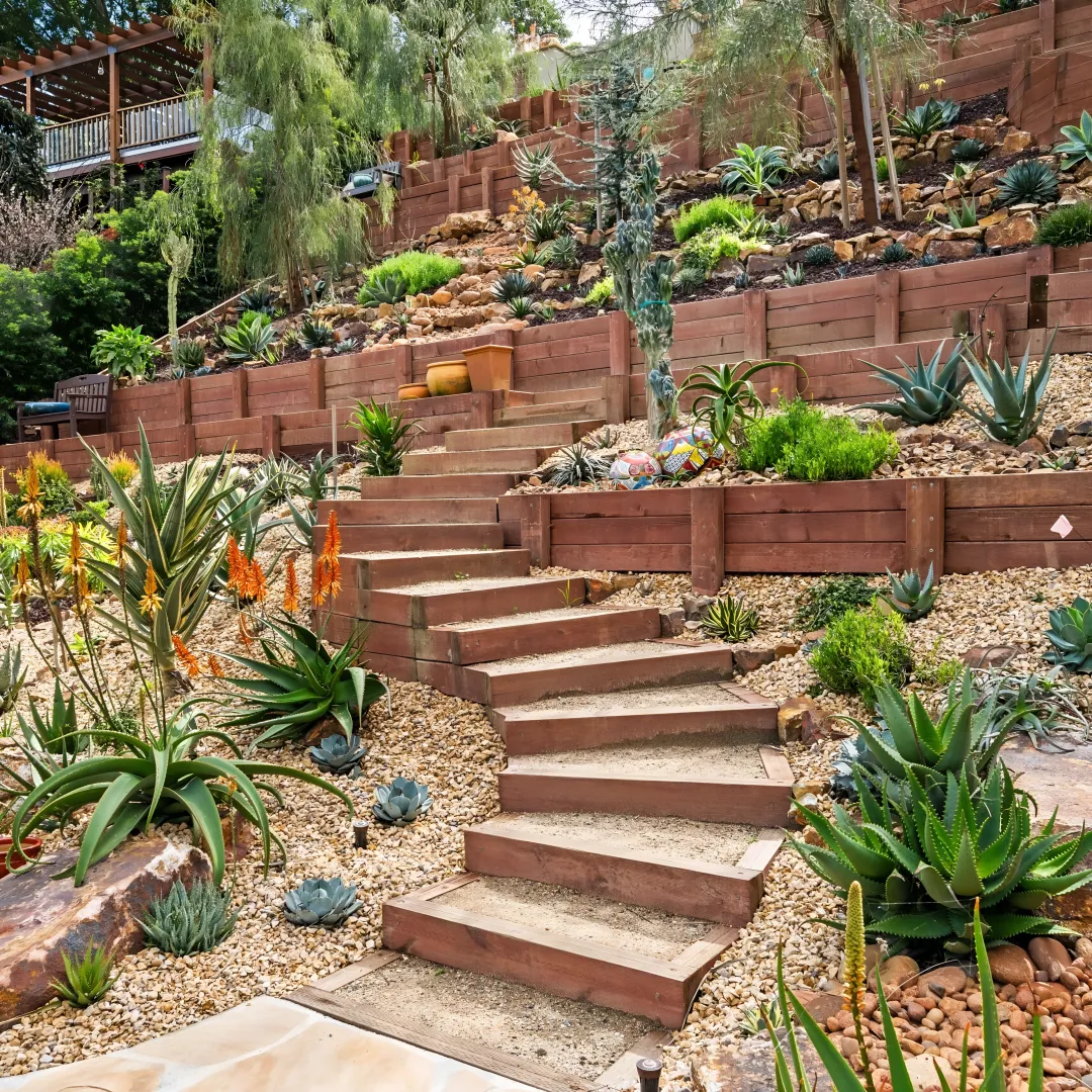Luxury patio construction in Los Angeles hillside home