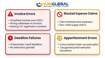 Common UK VAT reclaim mistakes Singapore businesses make causing claim rejection