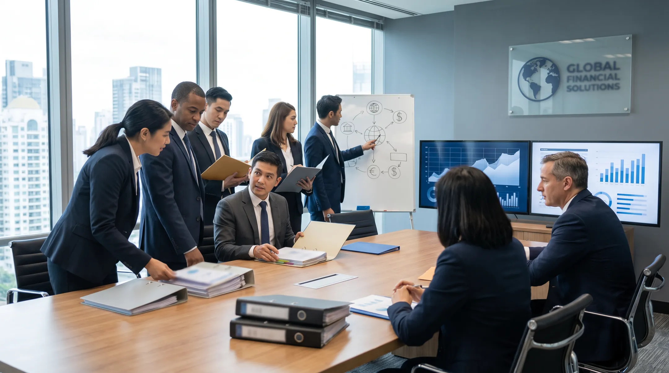 Cross-border accounting team supporting international business compliance