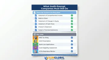 Audit-exempt Singapore company ongoing compliance obligations checklist infographic