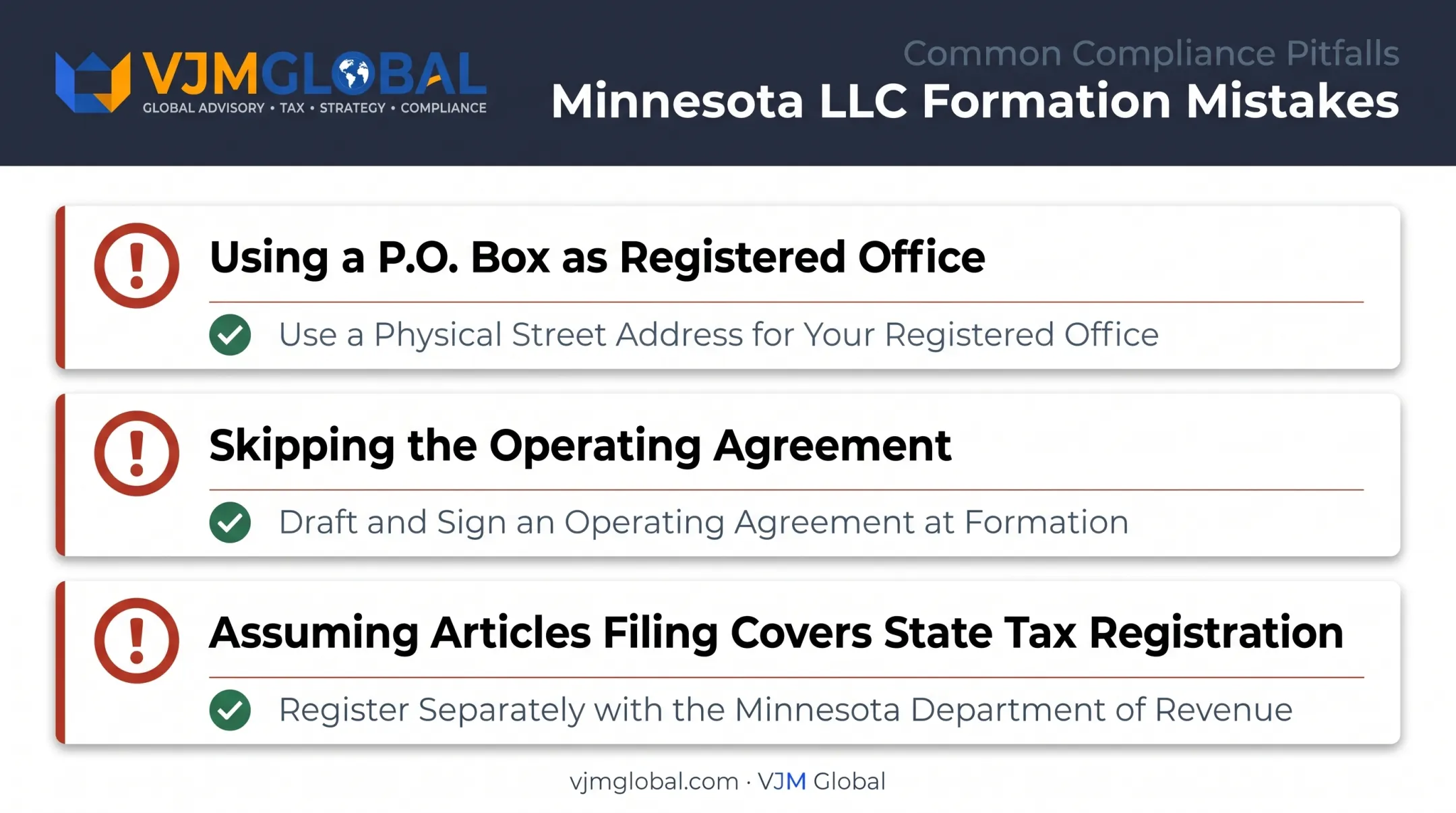 Three common mistakes founders make forming a Minnesota LLC
