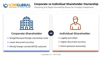 Corporate versus individual shareholder comparison for China single-shareholder company