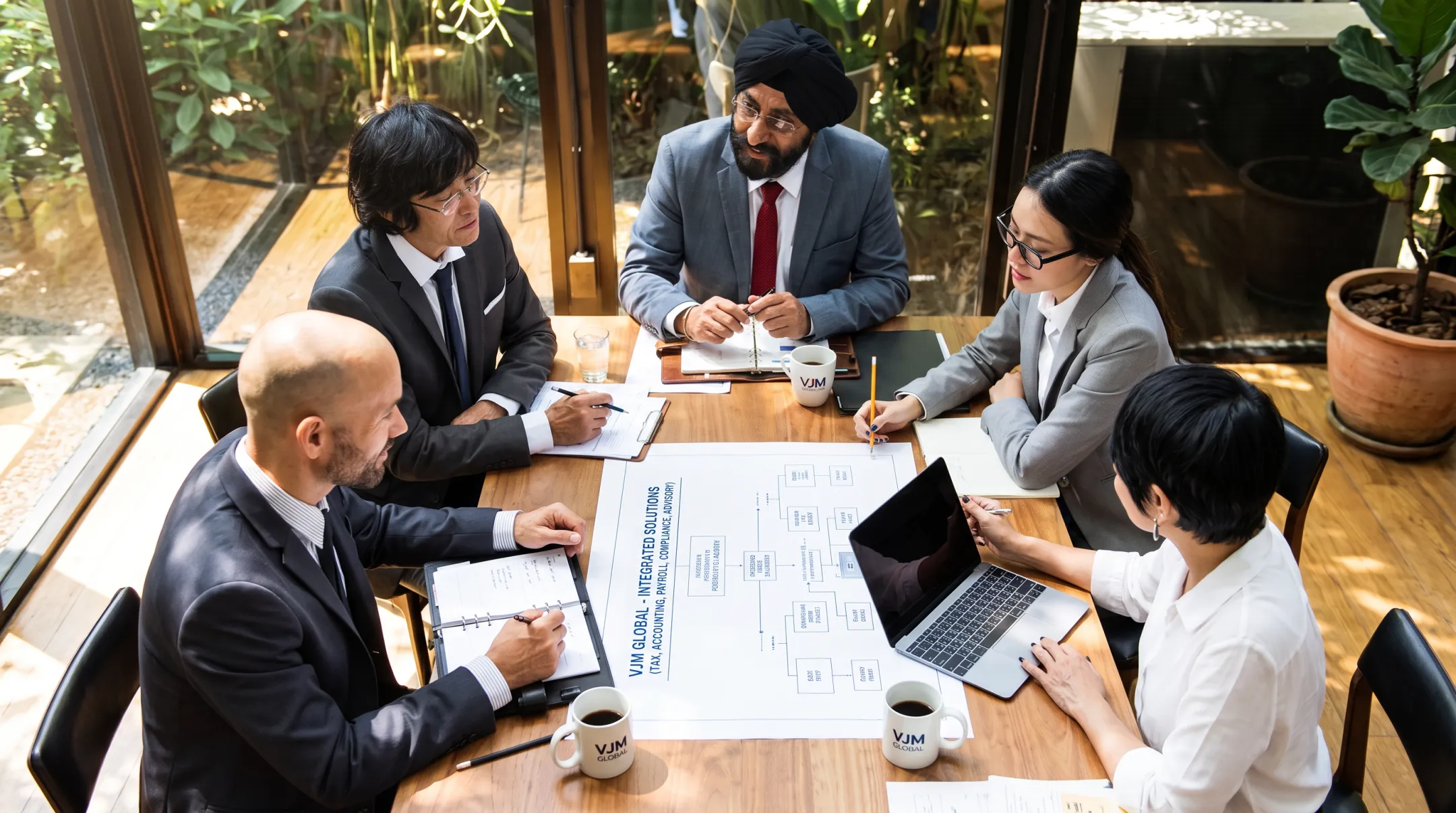 VJM Global professional services team supporting business compliance clients