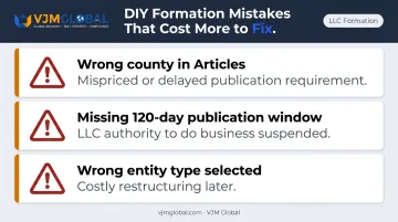 Three common New York LLC formation mistakes and consequences to avoid
