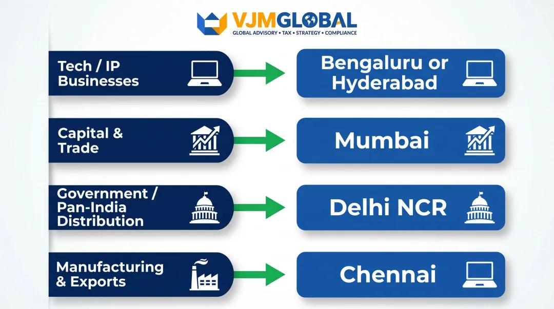 Singapore entrepreneur India city selection decision framework by business type