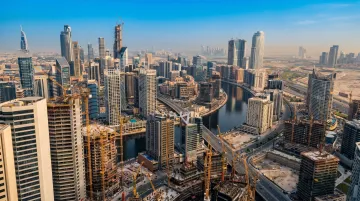 Dubai skyline with luxury residential towers and active real estate development