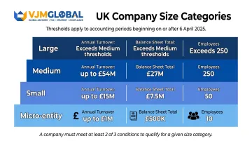UK company size categories thresholds turnover balance sheet employees 2025