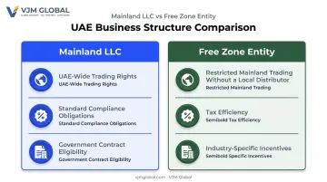 Mainland versus free zone company comparison for UAE market access and compliance