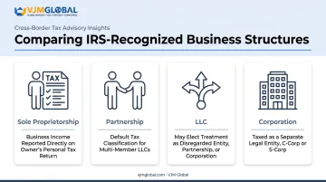 IRS business structure classification chart for four entity types