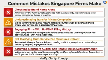 Five common mistakes Singapore firms make when selecting Indian audit partners