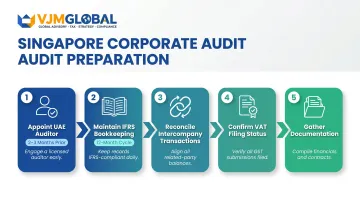 5-step UAE free zone audit preparation checklist process flow for Singapore companies