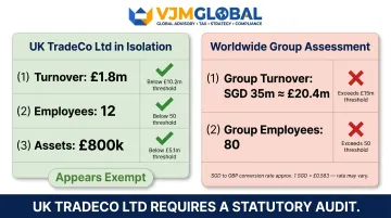 Singapore parent worldwide group audit exemption assessment case study breakdown