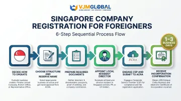 6-step Singapore company registration process for foreign founders from decision to confirmation