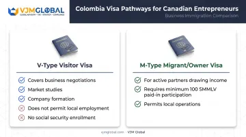 V-type versus M-type visa comparison for Canadian business owners
