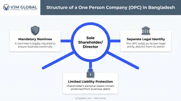 OPC structure showing sole shareholder nominee and limited liability protection