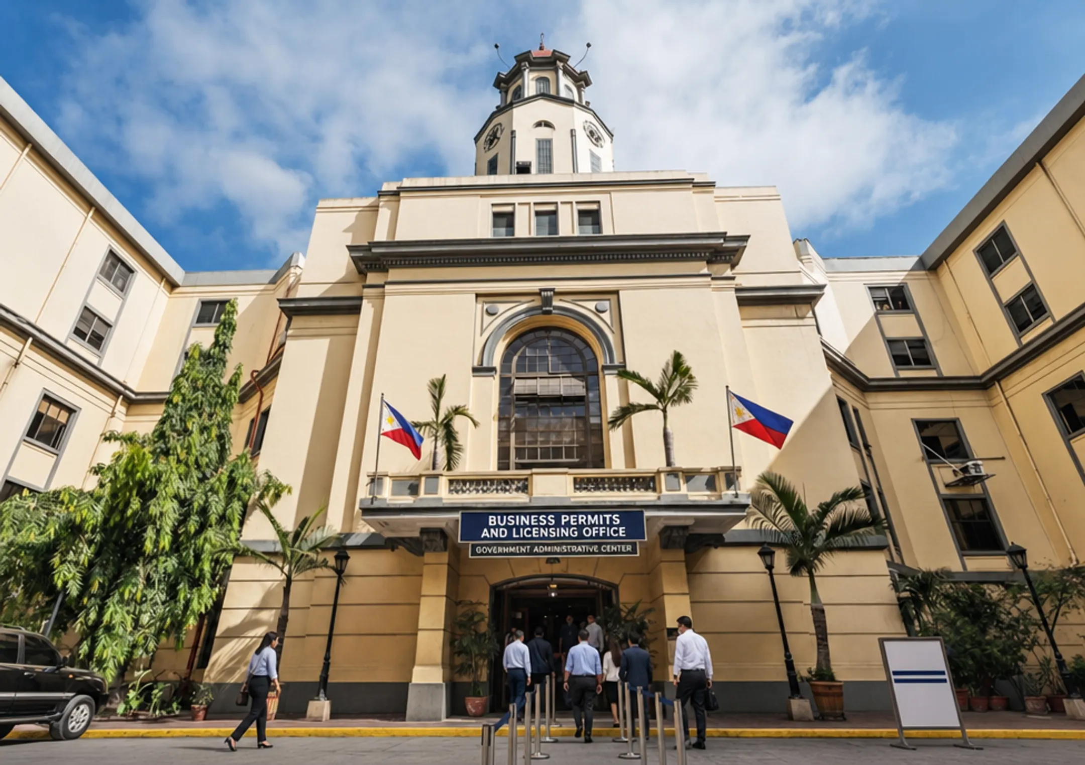 Government agency office building representing business registration in the Philippines