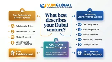 Singapore entrepreneur Dubai structure decision flowchart sole establishment versus LLC