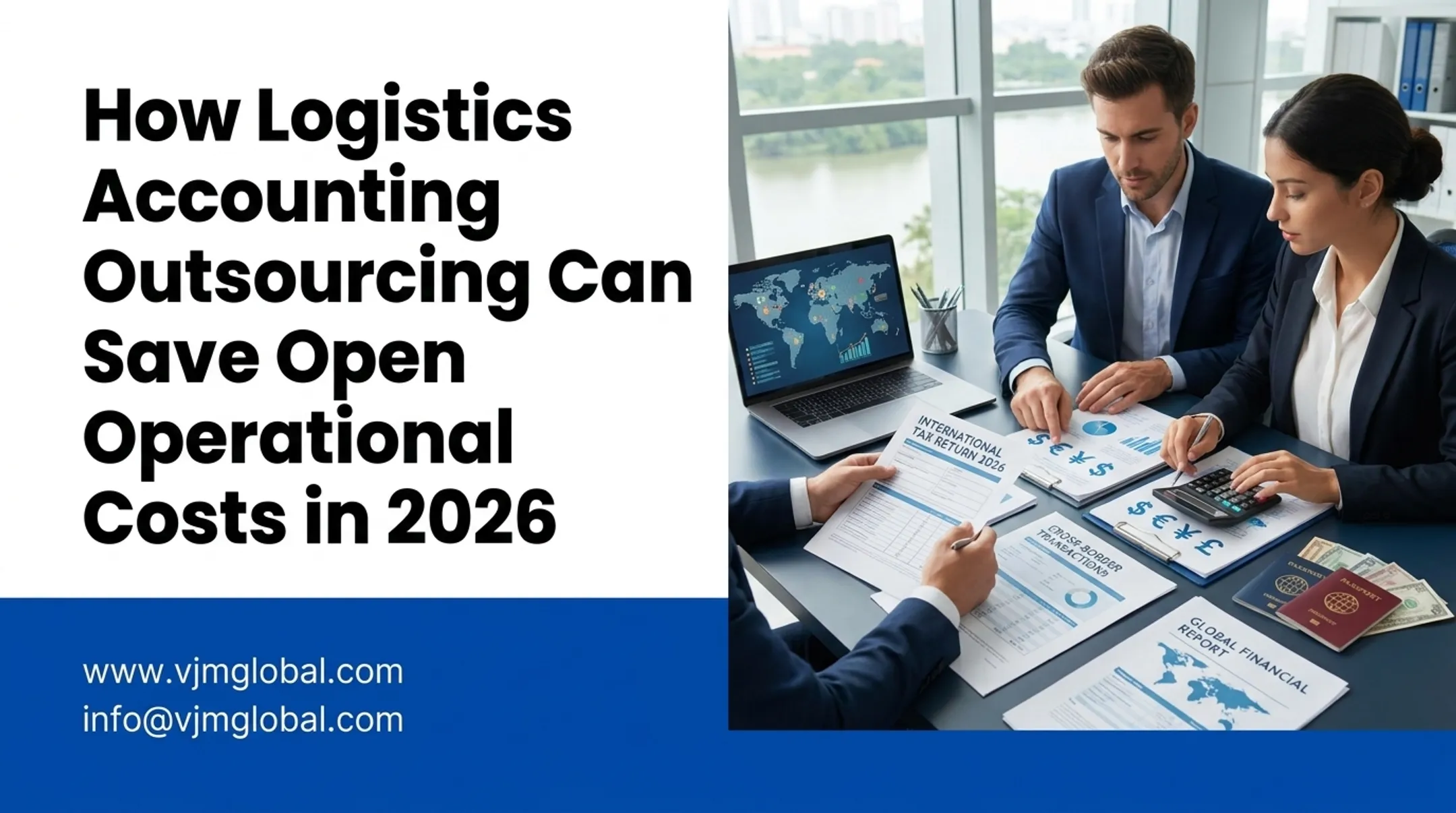 Cross-border accounting team reviewing international tax documents for business founders
