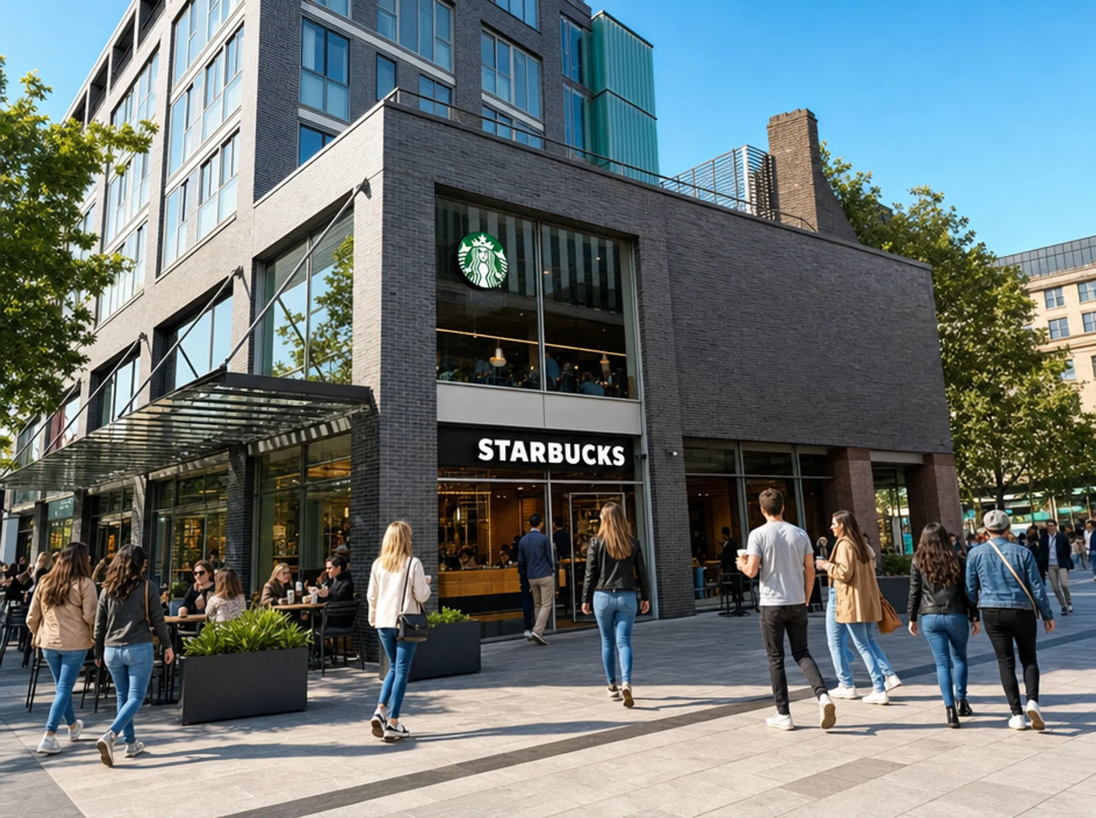 Starbucks coffee shop storefront representing international retail joint venture