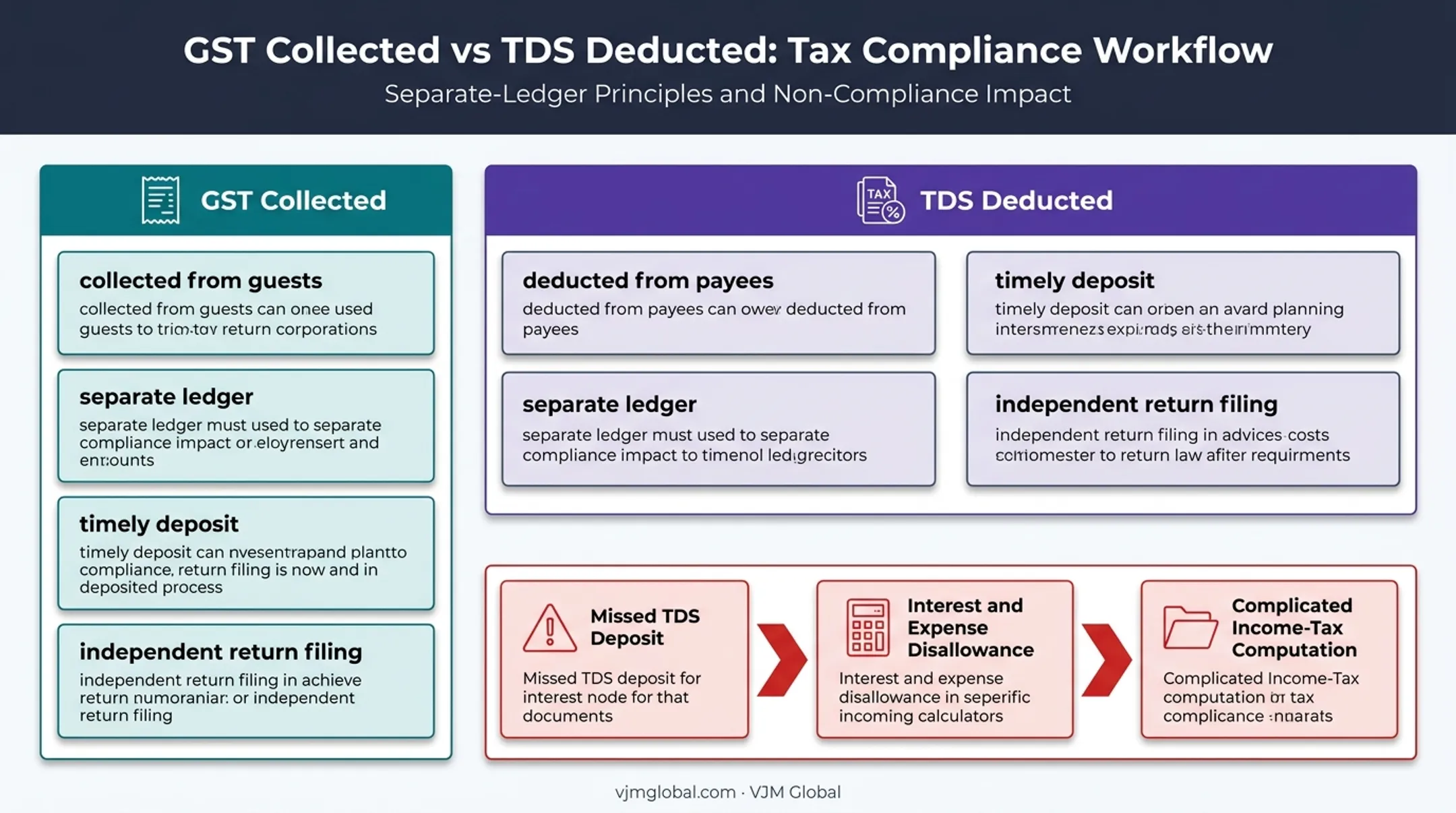Separate GST and TDS hotel compliance ledger workflow