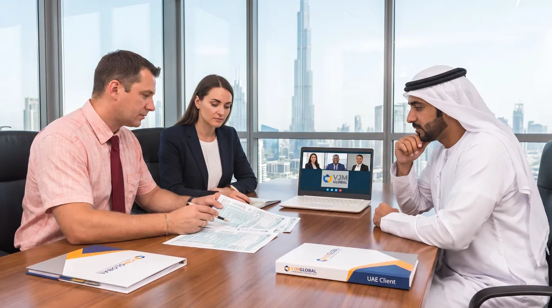 VJM Global cross-border advisory team supporting UAE clients entering India