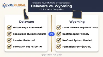 Delaware versus Wyoming LLC formation comparison for UAE founders