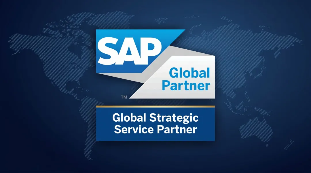 TCS SAP Global Strategic Service Partner certification logo and enterprise delivery credentials