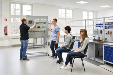 Vocational training classroom with equipment meeting infrastructure norms