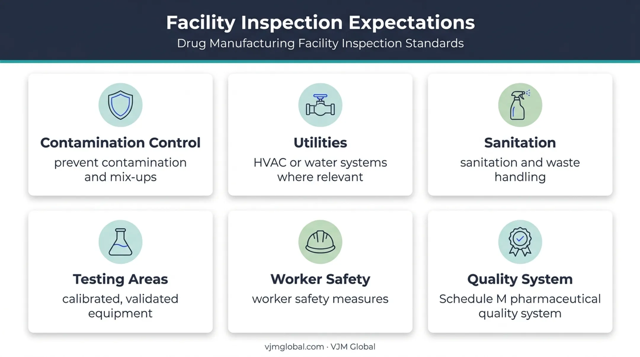 Drug manufacturing facility inspection requirements under Indian GMP