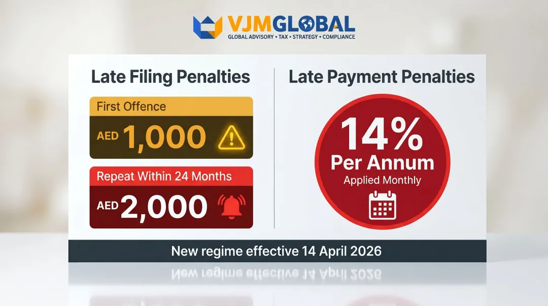 UAE VAT late filing and late payment penalty structure for 2026 regime